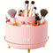 360° Rotating Multi-Compartment Makeup Brush Holder: Luxurious Vertical Texture with Golden Feet Design, Scientifically Organized Storage, One Cylinder to Tidy Your Vanity Table.