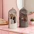 Transparent Rotating Makeup Brush Holder: 360° Rotation for Easy Access, Dust-Proof with Compartments, Neat and Portable(Transparent gray）
