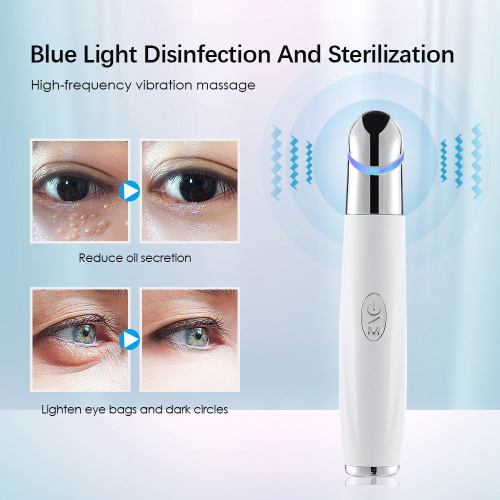 Blue Light Eye Beauty Device｜Four Core Functions in One Device: Blue Light Disinfection and Sterilization, High-Frequency Vibration Massage, Reduction of Oil Secretion, Lightening of Eye Bags and Dark Circles