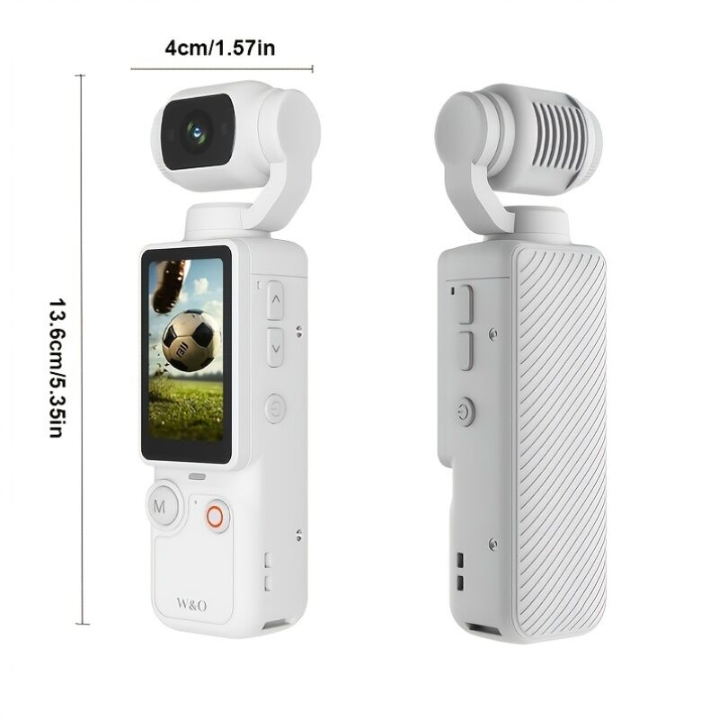 BLACK**4K HD 180° Rotating Anti-Shake Action Camera｜1.9-Inch Screen + 2000mAh Battery, Compact & Portable Vlogging & Travel Companion — Streamlined Design, Durable, Ideal for Content Creators & Holiday Gifting**