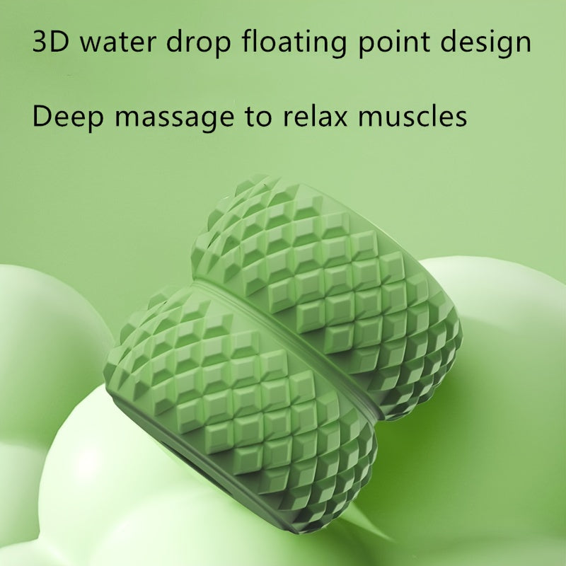Purple 3D Water-Drop & 26-Wheel Yoga Massage Roller: Deep Muscle Relaxation and Body Shaping in One Portable Tool