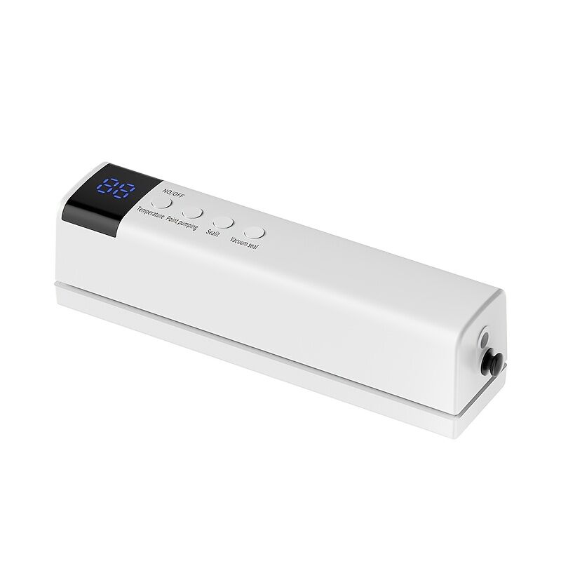 **1pc white Portable Wireless Vacuum Sealer｜USB Charging Compact Design, One-Touch Sealing for Long-Lasting Freshness, Ideal for Home & Outdoor Use**