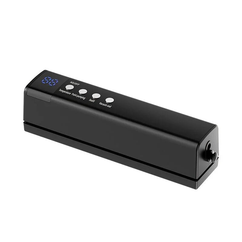 1pc black Portable Wireless Vacuum Sealer｜USB Charging Compact Design, One-Touch Sealing for Long-Lasting Freshness, Ideal for Home & Outdoor Use**