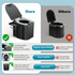 Portable folding toilets with PU seat cushions and portable toilets with covers, suitable for RVS, cars, camping and hiking