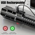 1 USB rechargeable flashlight, ultra-bright LED handheld outdoor emergency light, with telescopic zoom, wide beam, 1800mAh lithium battery, 150 lumens, suitable for camping, hiking, exploration and daily use, camping flashlight