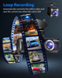 Three-camera dash cam C309, equipped with dual front cameras, an interior camera and a reversing camera - a dash cam for cars. Supports WIFI, loop recording, night vision, motion detection, parking monitoring - suitable for taxis, trucks, SUVs, sedans - c