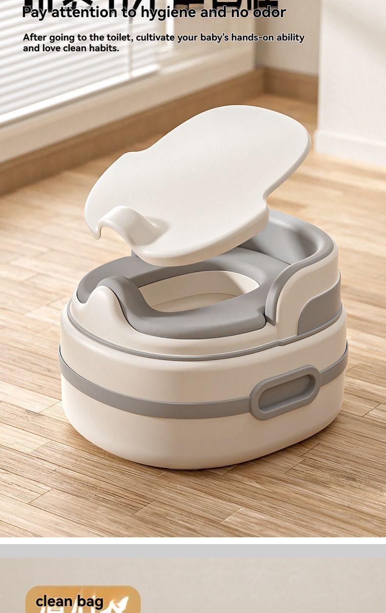 children's toilet, multifunctional potty, kids bathroom accessory, toilet training aid, Zibang children's toilet, toddler potty, Australian potty training - Gray - Size Hard seat cushion