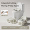 baby portable toilet, potty training, weaning off diapers, soft PU cushion, night-light, bathroom accessories, Australian market, toddler toilet seat - beige white - Size Three