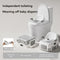 baby portable toilet, potty training, weaning off diapers, soft PU cushion, night-light, bathroom accessories, Australian market, toddler toilet seat - Monet Grey - Size Three