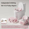 baby portable toilet, potty training, weaning off diapers, soft PU cushion, night-light, bathroom accessories, Australian market, toddler toilet seat - Pink - Size Three