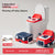 baby portable toilet, potty training, weaning off diapers, soft PU cushion, night-light, bathroom accessories, Australian market, toddler toilet seat - red and blue - Size Three