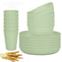 Wheat Straw Dinnerware Set Unbreakable Dinner Plates BPA-Free Dinnerware - Navy - Size 01