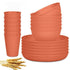 Wheat Straw Dinnerware Set Unbreakable Dinner Plates BPA-Free Dinnerware - Navy - Size 01