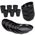 Wheat Straw Dinnerware Set Unbreakable Dinner Plates BPA-Free Dinnerware - Navy - Size 01