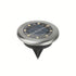 Solar Ground Spotlights 8 LED Rotating Disc Lights Stainless Steel Outdoor - Silver - Size Warm light