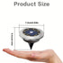 Solar Ground Spotlights 8 LED Rotating Disc Lights Stainless Steel Outdoor - Silver - Size Warm light