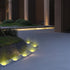 Solar Ground Spotlights 8 LED Rotating Disc Lights Stainless Steel Outdoor - Silver - Size Warm light