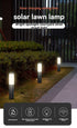 Solar Outdoor Lights Stainless Steel Garden Lights Cylindrical Garden Lights - Silver - Size 001