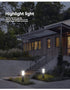 Solar Outdoor Lights Stainless Steel Garden Lights Cylindrical Garden Lights - Silver - Size 001