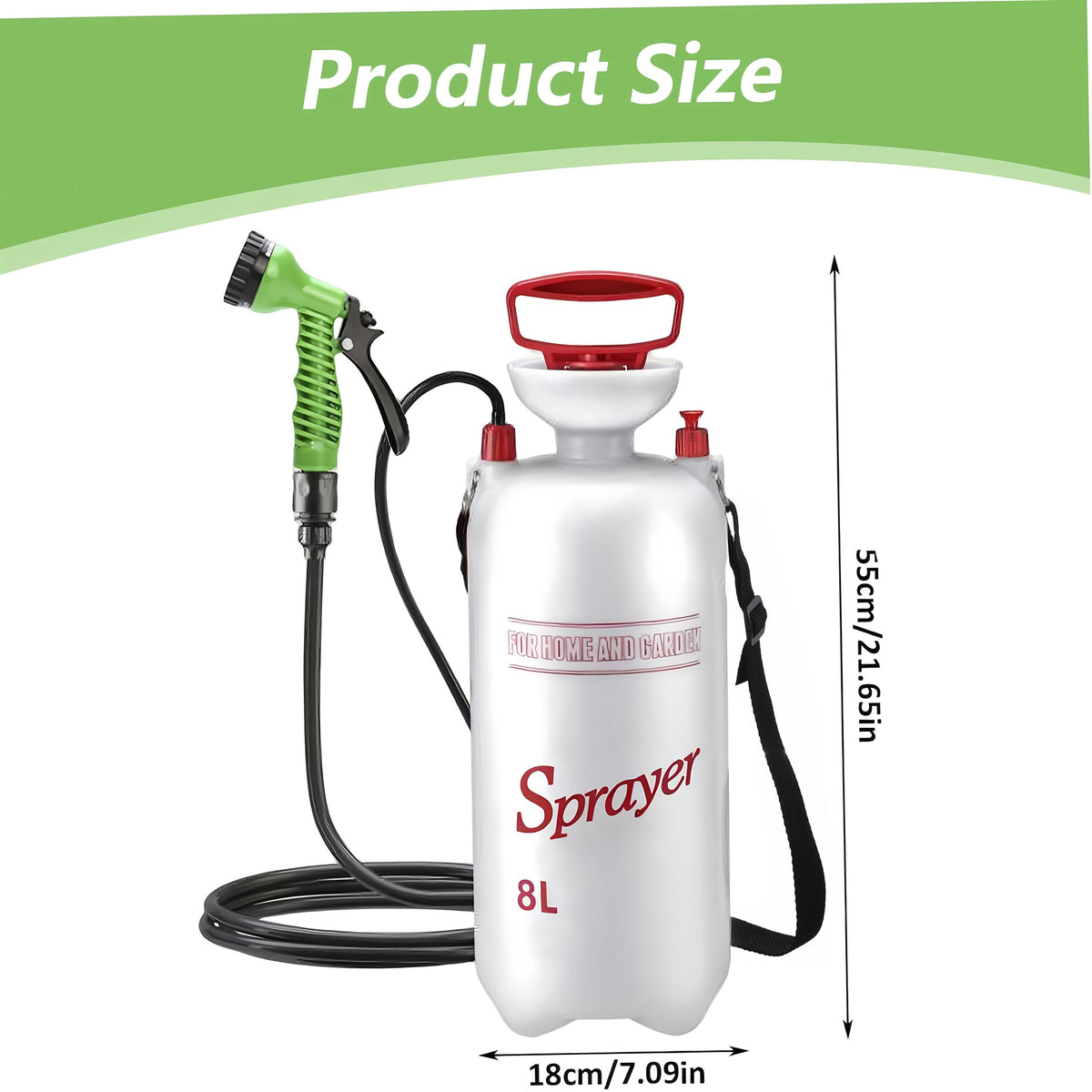 White Silver Gold portable camping shower, outdoor shower sprayer, 8L camping shower, high-quality camping gear, hand-pump shower, camping accessories, outdoor hygiene, travel shower, beach shower, hiking gear