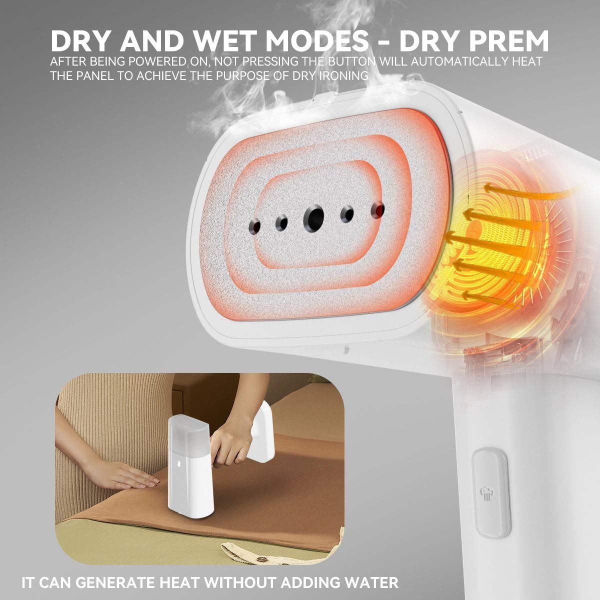 Electric Steam Iron Quick Heat Pump Wrinkle Remover 220V-240V Australian - White - Size 01