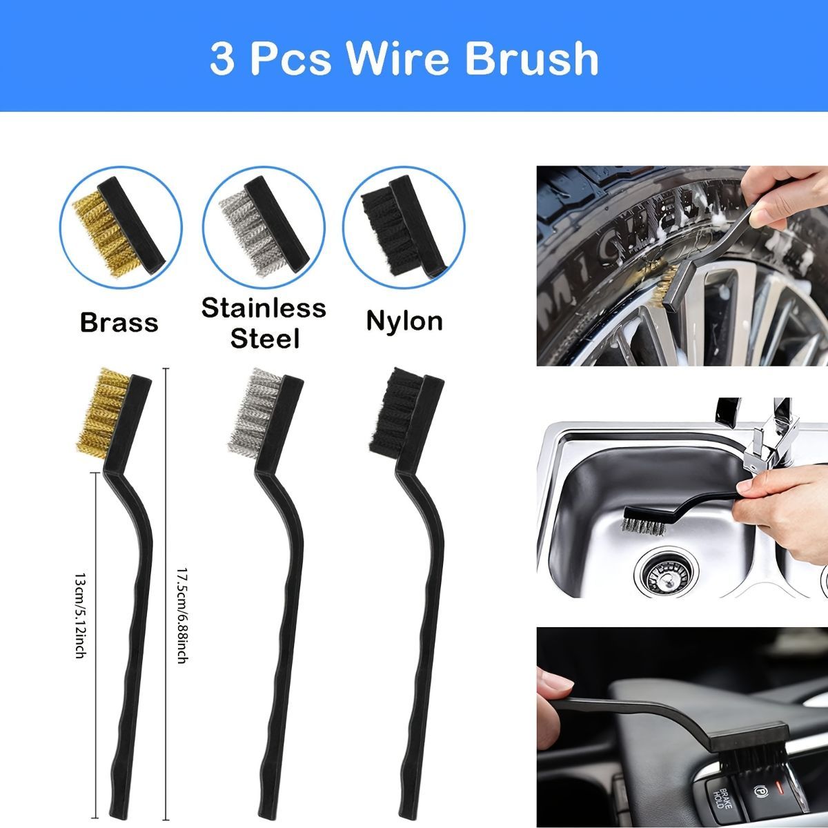 Car Detailing Brush Set Car Cleaning Kit Auto Detailing Supplies Car Interior - Black - Size 32 pieces