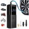 Black Portable Car Tire Inflator 150PSI Inflator Digital Tire Pressure Gauge LED