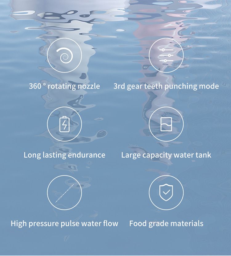 Black Cordless Water Flosser & Oral Irrigator - Portable Teeth Cleaner with 3 Modes & 4 Jet Tips