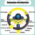 Steering Wheel Driving Toy, Simulated Steering Wheel for Kids, Electric Car Steering Wheel Toys, Copilots Simulated Toy (Yellow)