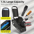 WEST BIKING Large Capacity Bike Front Handle Bag - Heavy-duty nylon and EVA structure, with zipper storage space, can accommodate 7-inch mobile phone, 7-inch tablet, tools - compatible with road bike, mountain bike, safety zipper closure