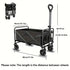 250KG Load Capacity 300L Large Capacity Heavy Duty Foldable Beach Car - All-Terrain Foldable Multi-Functional Handcart with Large Wheels, Side Pockets and Brakes - Durable Oxford Fabric and Stainless Steel Structure, Suitable for Camping, Garden, Sports a