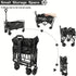 250KG Load Capacity 300L Large Capacity Heavy Duty Foldable Beach Car - All-Terrain Foldable Multi-Functional Handcart with Large Wheels, Side Pockets and Brakes - Durable Oxford Fabric and Stainless Steel Structure, Suitable for Camping, Garden, Sports a