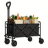 250KG Load Capacity 300L Large Capacity Heavy Duty Foldable Beach Car - All-Terrain Foldable Multi-Functional Handcart with Large Wheels, Side Pockets and Brakes - Durable Oxford Fabric and Stainless Steel Structure, Suitable for Camping, Garden, Sports a