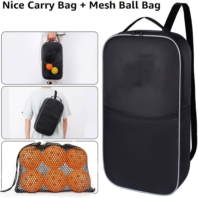 Double racket, Pickleball racket set, glass fiber graphite Pickleball racket set , Pickleball racket equipment with ball, equipment suitable for beginners and professionals