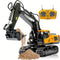 2.4G Remote Control Excavator Alloy Excavator Model Engineering Car Remote Control Car Boy Girl Unlimited Rotation - Larger 1/18 Scale Remote Control Excavator