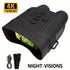 36 megapixel 4K night vision binoculars with infrared function, 7.62 cm high-definition screen, 10x magnification, infrared digital night vision camera can achieve 100% observation in complete darkness, suitable for hunting, farm monitoring, wildlife obse