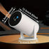 HY300 Pro mini portable projector, native 1280 * 720P support 4K / 350ANSI smart projector, with WiFi 6 BT 6.0, Screen adjustment, 180-degree rotation, home video projector with Android 11. 0 operating system built-in