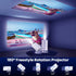 HY300 Pro mini portable projector, native 1280 * 720P support 4K / 350ANSI smart projector, with WiFi 6 BT 6.0, Screen adjustment, 180-degree rotation, home video projector with Android 11. 0 operating system built-in