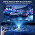 HY300 Pro mini portable projector, native 1280 * 720P support 4K / 350ANSI smart projector, with WiFi 6 BT 6.0, Screen adjustment, 180-degree rotation, home video projector with Android 11. 0 operating system built-in