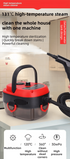 Steam Cleaner with Multiple Attachments, White