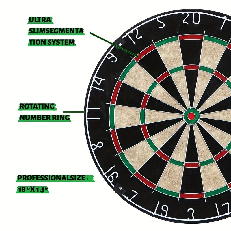 18-inch sisal dartboard, 45cm sisal round net dartboard, digital printed sisal dartboard, sisal dart set，Random 6 types of darts