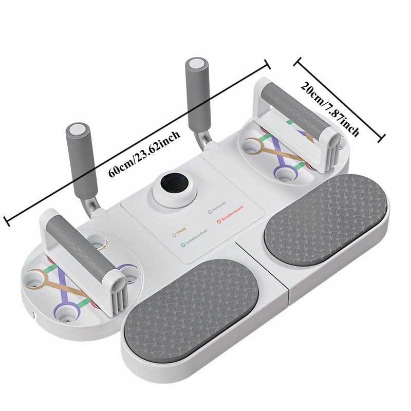 (WHITE)Three-in-One Training Board: Push-Ups, Planks & Resistance Band Workouts — Your All-in-One Home Fitness Solution