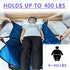 Positioning Bed Pad with Handles,48" × 40" Transfer Sheet for Repositioning,Turning and Lifting,Washable Positioning Bed Pads for Elderly,Patient,Handicap,Caregiver - Blue - Size 1 pack