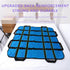 Positioning Bed Pad with Handles,48" × 40" Transfer Sheet for Repositioning,Turning and Lifting,Washable Positioning Bed Pads for Elderly,Patient,Handicap,Caregiver - Blue - Size 2 pack