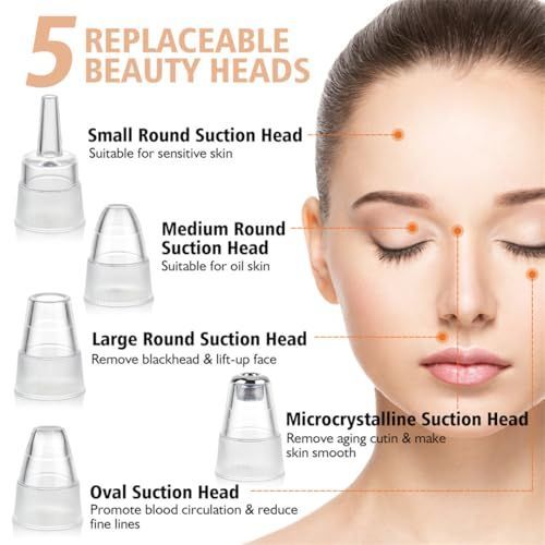 Original Blackhead Remover Pore Vacuum – Deep Pore Suction Cleanser for Face, Nose, T-Zone, Chin, Forehead, Cheeks, Ideal for Home Spa, Daily Routine, Makeup Prep, Travel, and Self-Care Gift