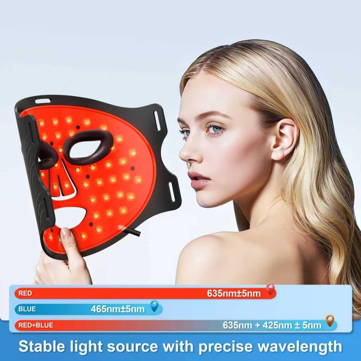 Red Light Therapy for Face, Red Light Therapy Mask, 7 Colors LED Facial Mask for Wrinkle Remove & Anti Aging, Skin Care Home Use, Black