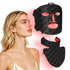 Red Light Therapy for Face and Neck Mask,160 LED Beads Silicone Facial Light Therapy,Rechargeable Portable LED Skincare Mask with Remote Control,Timer & 3 Adjustable Brightness
