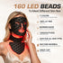 Red Light Therapy for Face and Neck Mask,160 LED Beads Silicone Facial Light Therapy,Rechargeable Portable LED Skincare Mask with Remote Control,Timer & 3 Adjustable Brightness