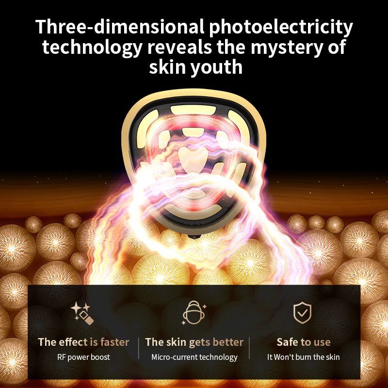 5-in-1 RF Beauty Device with EMS, LED & Vibration for Face Lifting, Anti-Aging & Essence Absorption