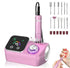 45000RPM Professional Corded Nail Drill E-File Kit for Salon Home LED Display; Low Noise; Ideal for Shaping, Removing & Polishing Acrylic & Gel; For Manicure Pedicure Nail Prep - Red - Size 5.5*3.54in